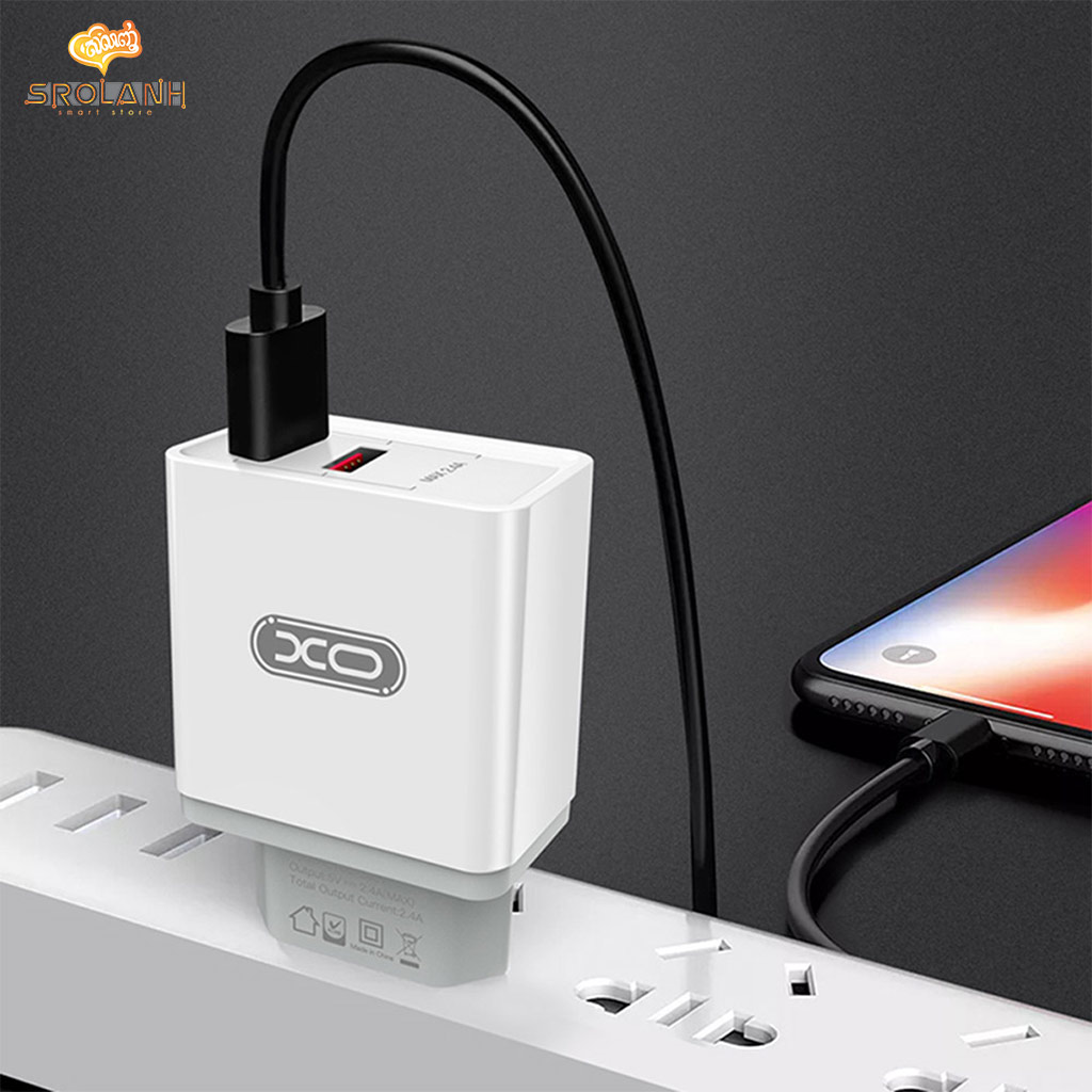 XO L31 EU USB charger with Micro USB set 1000mm SROLANH